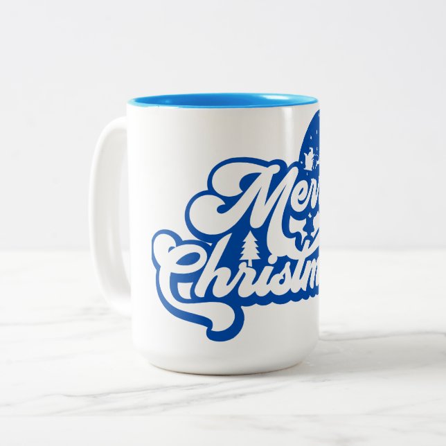 Tasse 2 Couleurs Joyeux Noël (Devant gauche)