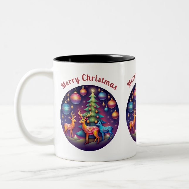 Tasse 2 Couleurs Joyeux Noël (Gauche)