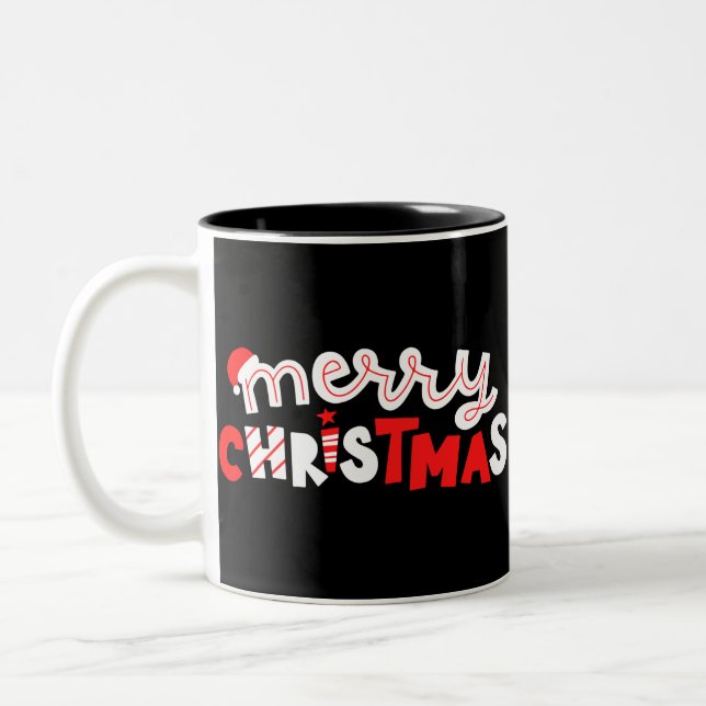 Tasse 2 Couleurs Joyeux Noël (Gauche)