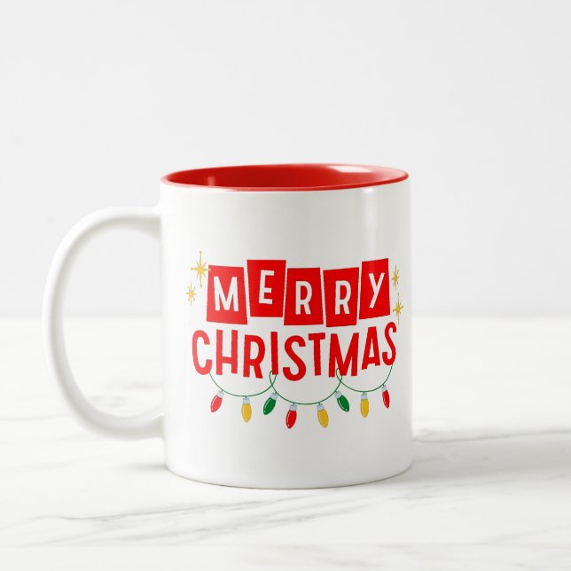 Tasse 2 Couleurs Joyeux Noël (Gauche)