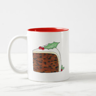 Tasse 2 Couleurs Joyeux Noël britannique British Cake Slice Festive