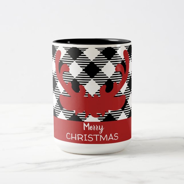 Tasse 2 Couleurs "Joyeux Noël" Café/Boug de thé (Centre)