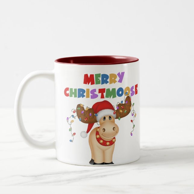 Tasse 2 Couleurs Joyeux Noël de Noël (Gauche)