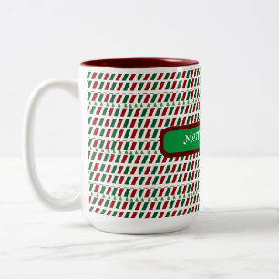 Tasse 2 Couleurs Joyeux Noël Elégant & Personnaliser moderne
