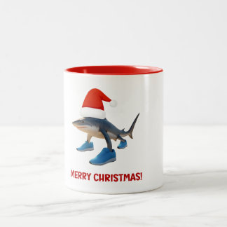 Tasse 2 Couleurs Joyeux Noël Tralalero Tralala – Drôle de requin de