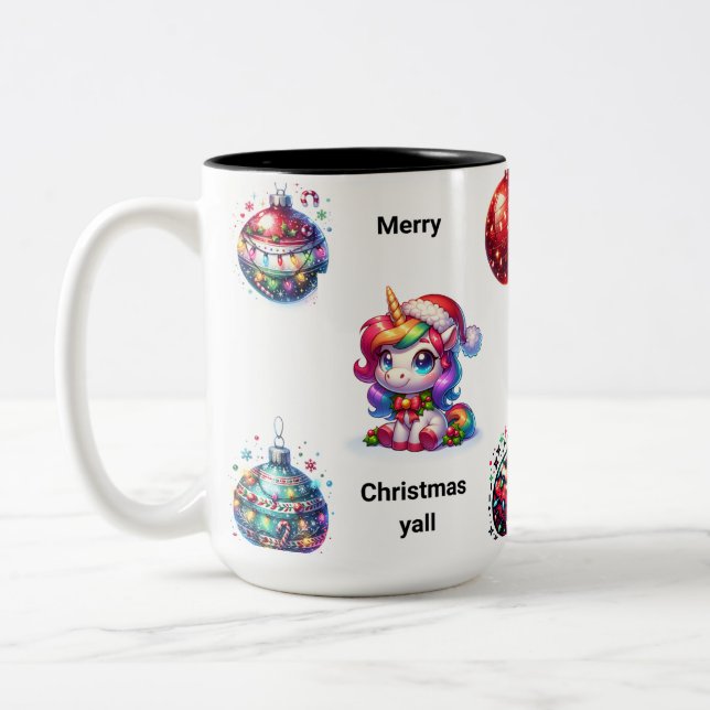 Tasse 2 Couleurs Joyeux Noël y'all (Gauche)