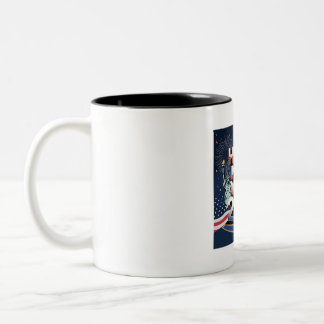 Tasse 2 Couleurs Joyeux Nouvel An 2025 Design - Moderne et Festif.