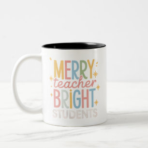Tasse 2 Couleurs Joyeux professeur brillants élèves Noël drôle Xmas