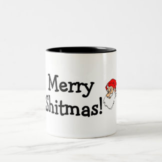 Tasse 2 Couleurs Joyeux Shitmas Père Noël