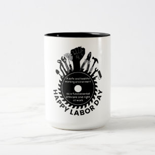 Tasse 2 Couleurs Joyeux week-end de la Fête du Travail 2023
