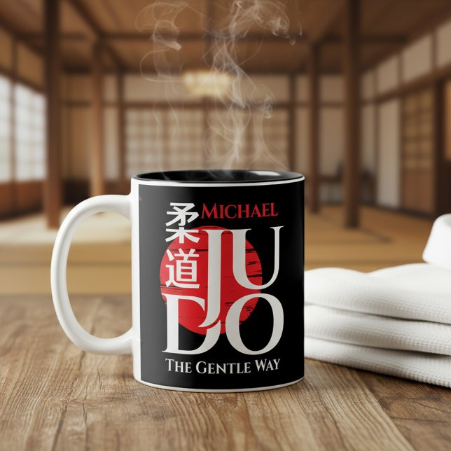 Tasse 2 Couleurs Judo -Kanji, Rising Sun (Créateur téléchargé)