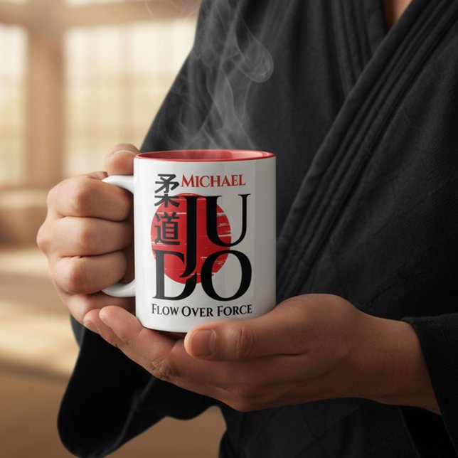 Tasse 2 Couleurs Judo -Kanji, Soleil Levant (Créateur téléchargé)