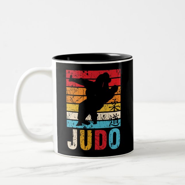 Tasse 2 Couleurs Judo Ura Nage Judoka Retro Sunset (Gauche)