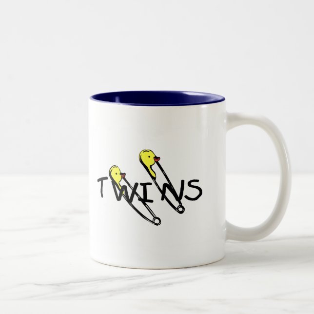Tasse 2 Couleurs Jumeaux (goupilles) (Droit)