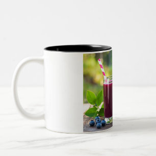 Tasse 2 Couleurs jus avec paille