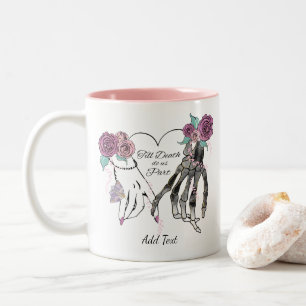 Tasse 2 Couleurs Jusqu'à ce que la mort nous sépare squelette