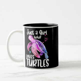 Tasse 2 Couleurs Just A Girl Who Loves Turtles Cute Turtle Girls Wo