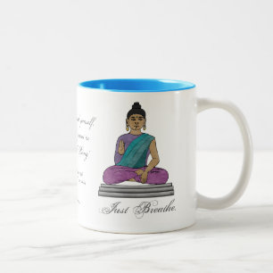 Tasse 2 Couleurs Just Breathe Sitting Bouddha - Personnalisé