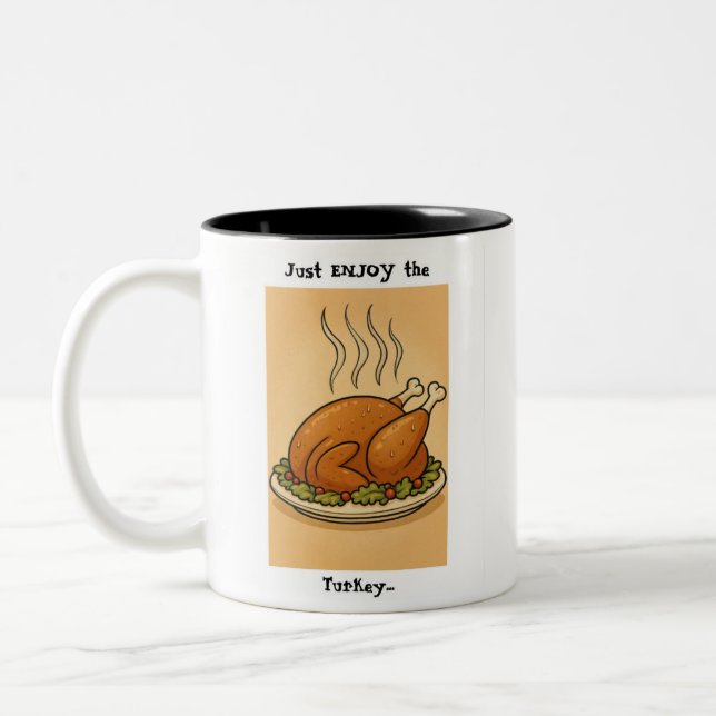 Tasse 2 Couleurs Just ENJOY the Turkey (Gauche)
