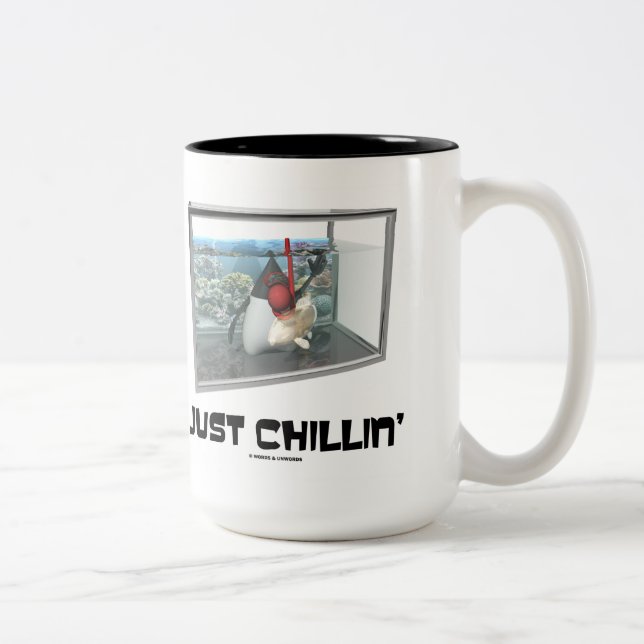 Tasse 2 Couleurs Juste Chillin' (Java Duke Snorkeling Fish Tank) (Droit)