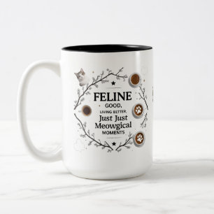 Tasse 2 Couleurs Juste des moments méowgiques amoureux des chats