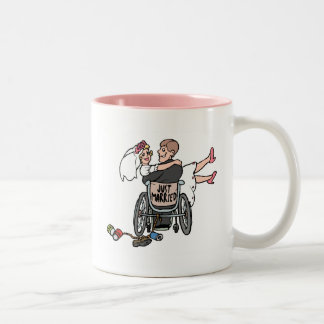 Tasse 2 Couleurs Juste fauteuil roulant marié