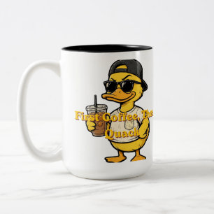 Tasse 2 Couleurs Juste Garder CanCanard Mignon avec du Café