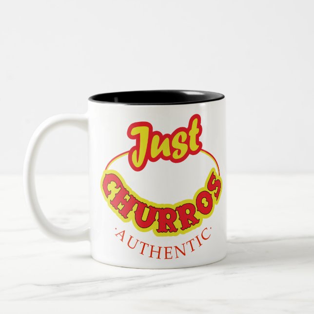 Tasse 2 Couleurs Juste habillement de logo de Churros (Gauche)