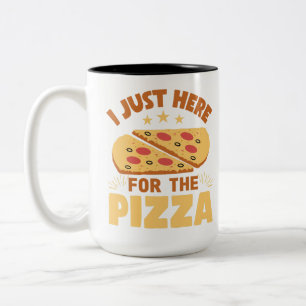 Tasse 2 Couleurs Juste ici pour la chemise à pizza   Amour à la piz