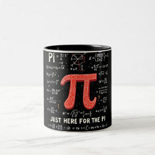 Tasse 2 Couleurs Juste ici pour le Pi Funny Math