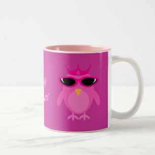 Tasse 2 Couleurs Juste princesse rose Owls With Sunglasses de