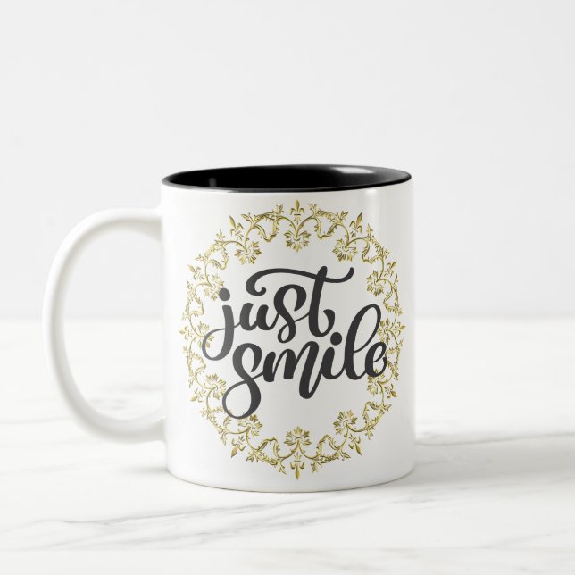 Tasse 2 Couleurs Juste Sourire (Gauche)