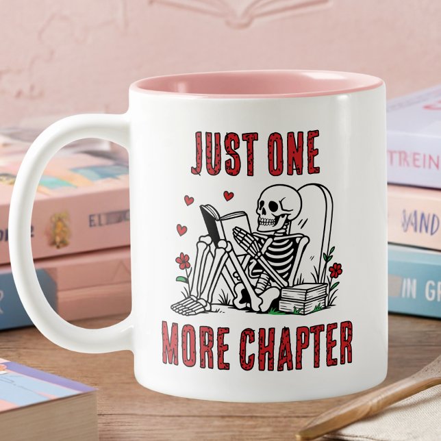 Tasse 2 Couleurs Juste un chapitre de plus Squelette drôle de lectu (Créateur téléchargé)