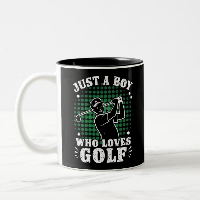 Tasse 2 Couleurs Juste un Garçon qui aime Golf Club Golfing (Gauche)