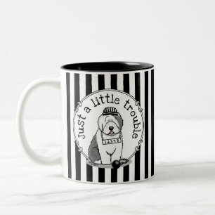 Tasse 2 Couleurs Juste un petit problème Vieux anglais Sheepdog Gre