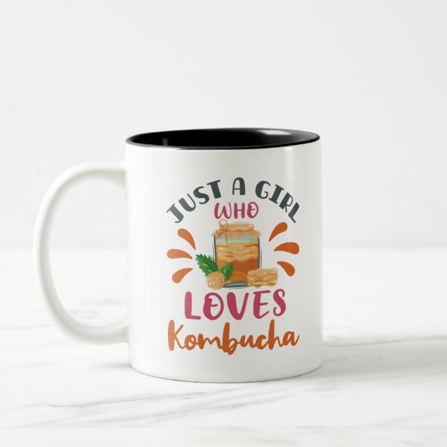 Tasse 2 Couleurs Juste une fille qui aime le thé Kombucha (Gauche)
