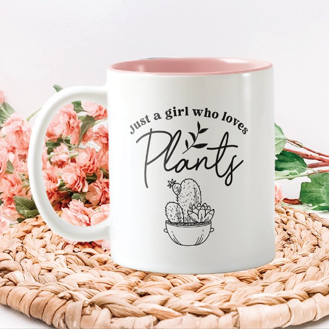 Tasse 2 Couleurs Juste une fille qui aime les Plantes (Créateur téléchargé)