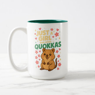 Tasse 2 Couleurs Juste une fille qui aime les quokkas  Quokka souri