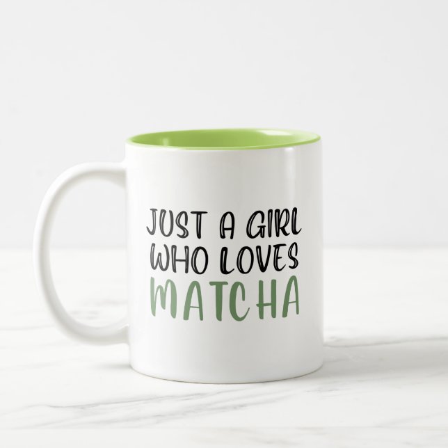 Tasse 2 Couleurs Juste une fille qui aime matcha (Gauche)