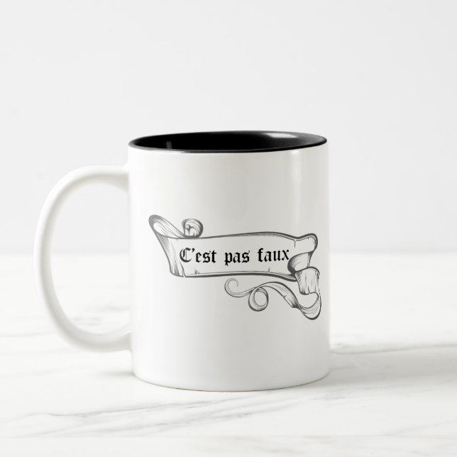 Tasse 2 Couleurs Kaamelott c'est pas faux (Gauche)