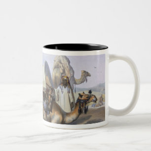 Tasse 2 Couleurs Kafila avec un chameau soutenant un Hodesh,