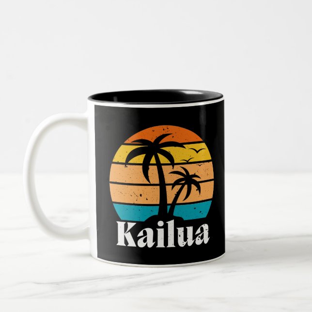 Tasse 2 Couleurs Kailua Retro Vintage (Gauche)