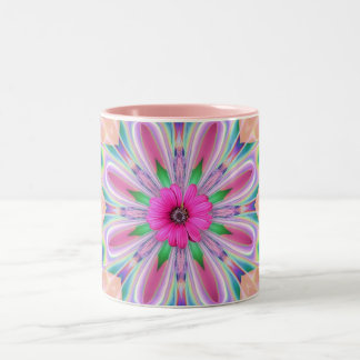 Tasse 2 Couleurs Kaléidoscope de plume de paon