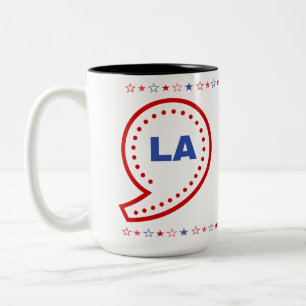 Tasse 2 Couleurs Kamala, Comma La, Patriotique 2024