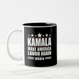 Tasse 2 Couleurs Kamala fait rire l'Amérique à nouveau drapeau amér