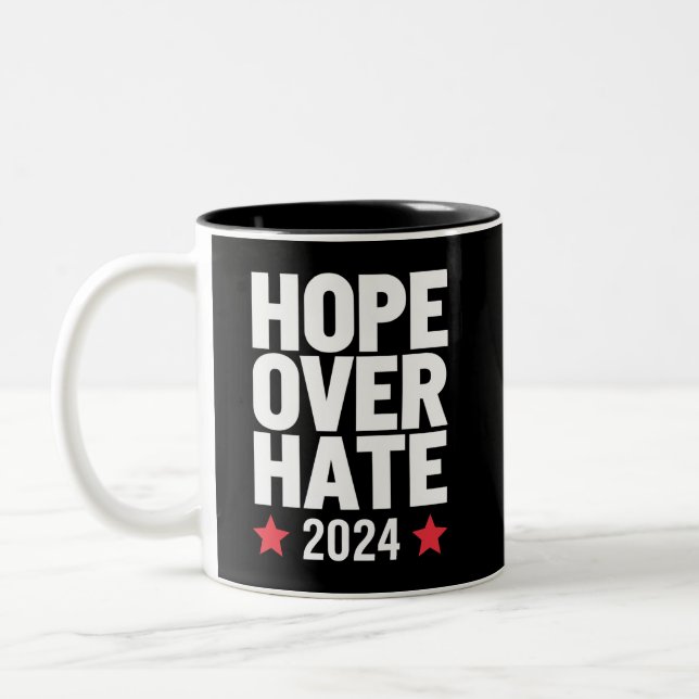Tasse 2 Couleurs Kamala Harris 2024 - Espoir sur la haine président (Gauche)