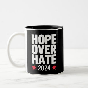Tasse 2 Couleurs Kamala Harris 2024 Espoir sur la haine Présidentie