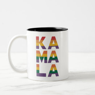 Tasse 2 Couleurs Kamala Harris 2024 Gay pride du drapeau arc-en-cie
