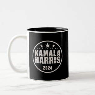 Tasse 2 Couleurs Kamala Harris 2024 Pour Président Élection Rétro