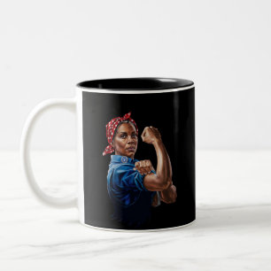 Tasse 2 Couleurs Kamala Harris 2024 Rosie la riveteuse Chat sans en